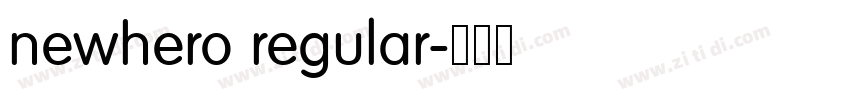 newhero regular字体转换